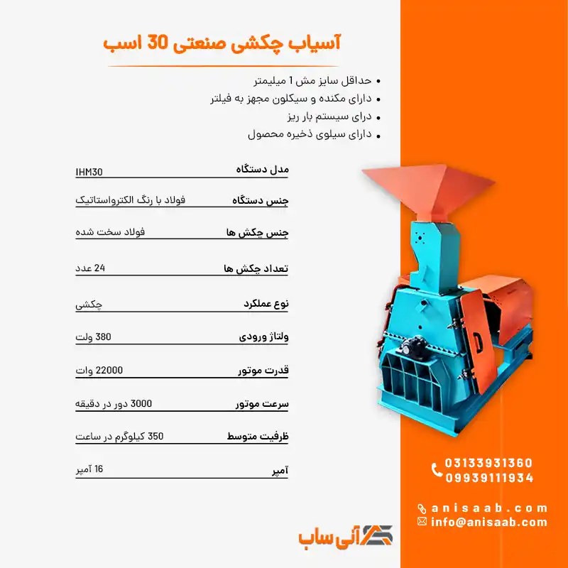 آسیاب صنعتی بزرگ ( صنعتی چکشی)